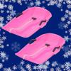 Children's Two-Seater Sledges, Two-Person Winter Sledges, Padded Wear-Resistant Sledges, Sledges with Brakes and Drawstrings