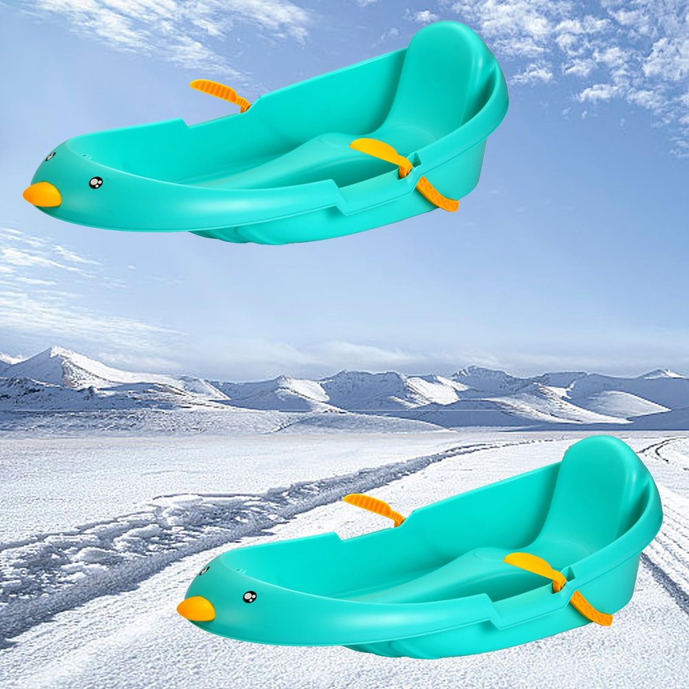 Children's Skis, Thickened Wear-Resistant Toboggans, Adult Toboggans with Backrests, Winter Toboggans, Toboggans with Pull Ropes