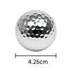 Aolowewin Electroplated Silver Golf Balls, Novelty GolfBall for Gift Present and Display Decoration, 3 Layers Practice Golf Ball for Play (10-Pack, Silver GolfBalls) view 3