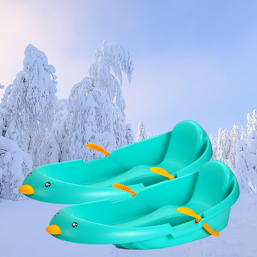 Children's Snowboard Sledges, Frost-Resistant Plastic Sledges, Sledges with Backrests, Thickened Wear-Resistant Sledges, Winter Sledges