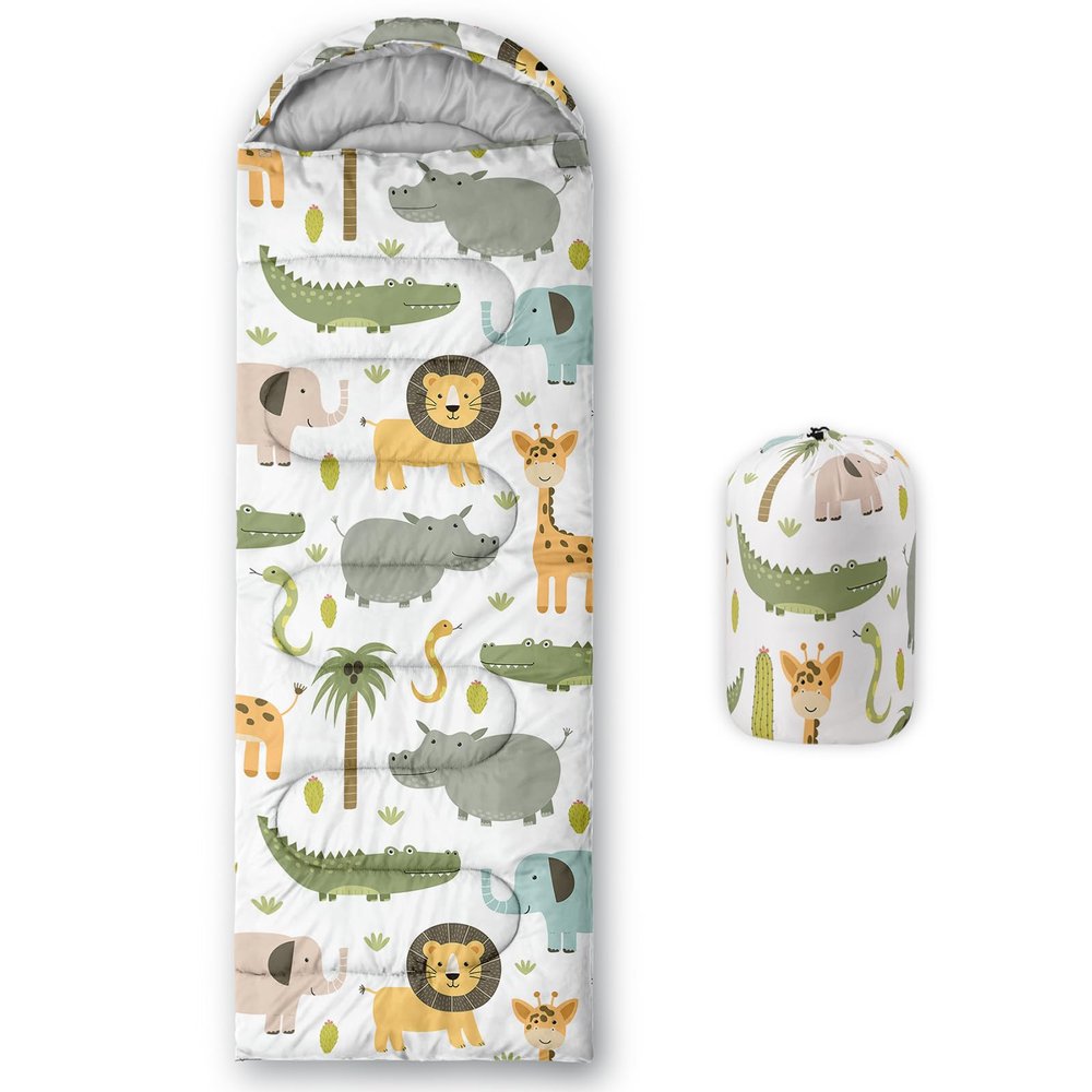 Axolotl Wild Animal Sleeping Bag for KidsLightweight Warm Cold Weather Sleeping Bags,Waterproof Portable Sleeping Bag for Camping Backpacking Outdoor Indoor 3-4 Seasons,Kids Sleeping Bags for Hiking