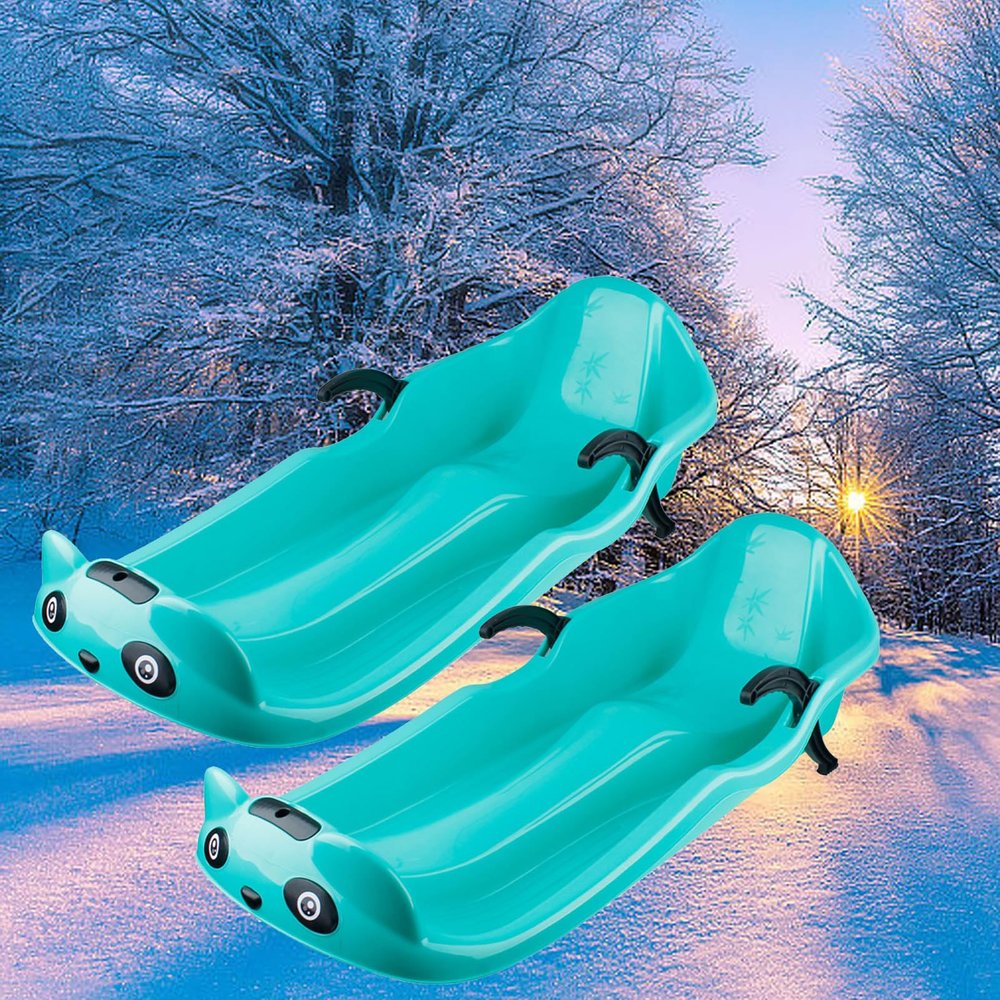 Double Handle Children's Sled, Winter Sled, Anti-Freeze Wear Sled, Double Two-Seater Thickened Sled, Sled with Pull Rope