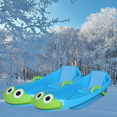 High Back Double Sled, Children's Sled, Wear-Resistant Sled, Thickened Plastic Sled, Winter Sledge
