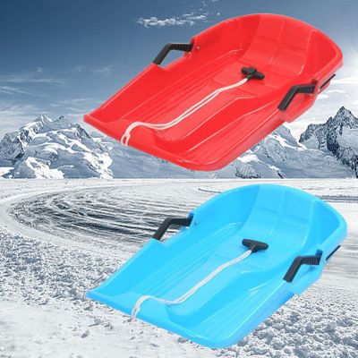 Winter Sledges, Two-Person Children's Sledges, Two-Handle Sledges, Sledges with Brakes and Pull Ropes, Thicker Wear-Resistant Sledges