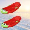 Children's Thickened Wear-Resistant Sled, Cartoon Sled, Sled with Pull Rope, Winter Plastic Sled, Two-Person Sled with Backrest view 1