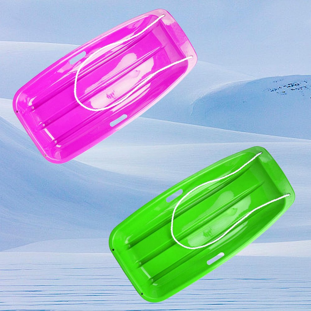 Winter Sledges, Children's Ski Sledges, Thickened Wear-Resistant Sledges, Two-Person Plastic Sledges, Sledges with Pull Ropes