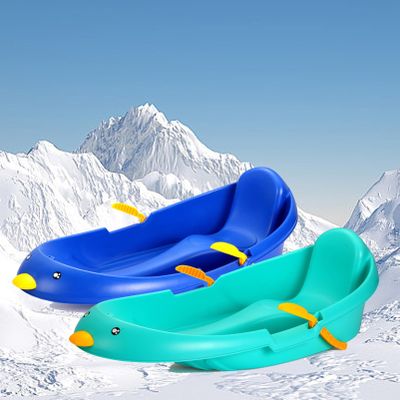 Winter Sledges, Children's Snowboard Sledges, Sledges with Pull Ropes, Thickened Wear-Resistant Sledges, Adult Sledges with Backrests