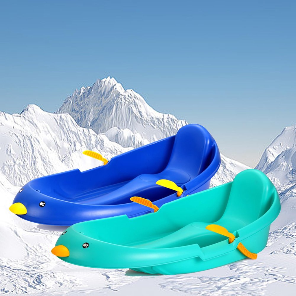 Winter Sledges, Children's Snowboard Sledges, Sledges with Pull Ropes, Thickened Wear-Resistant Sledges, Adult Sledges with Backrests