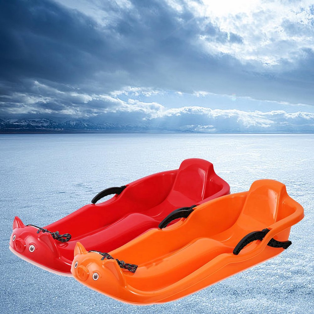 Double-Handled Children's Sledges, Winter Sledges, Two-Person Upholstered Sledges, Frost-Resistant and Wear-Resistant Sledges, Sledges with Backrests