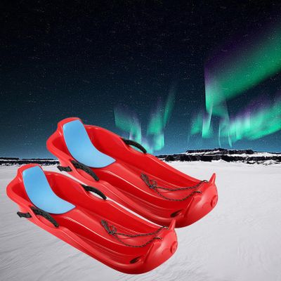 Winter Sledges, Double Handle Children's Sledges, Two-Person Upholstered Sledges, Frost-Resistant and Wear-Resistant Sledges