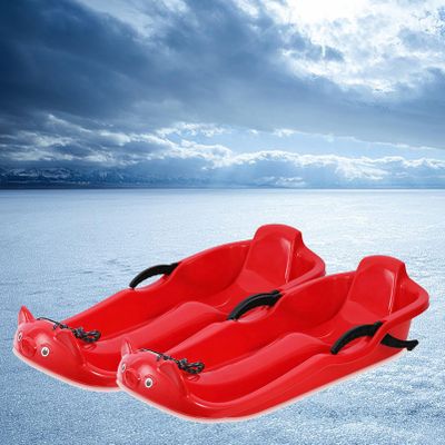 Double-Handled Children's Sledges, Winter Sledges, Two-Person Upholstered Sledges, Frost-Resistant and Wear-Resistant Sledges, Sledges with Backrests
