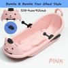 Winter Sled, Frost-Resistant Sled, Plastic Sled, Thickened Sled, Children's Cartoon Bear Sled, Sled with Wheels and Big Backrests view 2