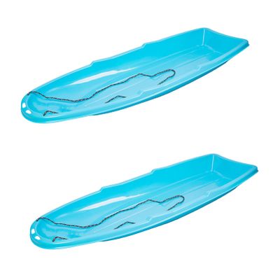 Children's Double Sledges, Thickened Boat Sledges, Winter Sledges, Anti-Freezing Plastic Sledges, Adult Wear-Resistant Skis