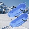 Double Children's Sledges, Thickened Wear-Resistant Sledges, Personalised Sledges, Large Backrest Sledges, Sledges with Pull Ropes view 1