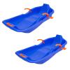 Winter Tandem Sledges, Children's Sledges, Sledges with Brakes and Pull Ropes, Plastic High Back Sledges, Thicker Wear-Resistant Sledges view 1
