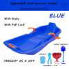 Winter Tandem Sledges, Children's Sledges, Sledges with Brakes and Pull Ropes, Plastic High Back Sledges, Thicker Wear-Resistant Sledges view 2