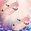 Children's Cartoon Bear Sledge with 2 Handles and Pull Rope, Winter Padded Sledge, Plastic Skis view 1