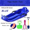 Thickened Winter Sled, Double Handle Children's Sled, Two-Person Padded Sled, Frost-Resistant Wear Sled, Plastic Sled with Backrest view 2