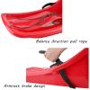 Thickened Winter Sled, Double Handle Children's Sled, Two-Person Padded Sled, Frost-Resistant Wear Sled, Plastic Sled with Backrest view 4