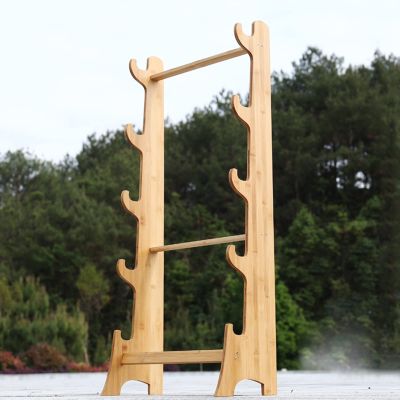 SUYUDD Multilayer Floor Standing Sword Stand Katana Holder, 4/5/6/9/16-Layer Vertical Sword Display Stands Sword Hangers, Flute Racks Fishing Rod For Katana Wakizashi Genji & Samurai Swords