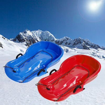 Children's Sledges, Winter-Resistant Sledges, Thickened Two-Person Sledges, Sledges with Brake Pull Ropes, Sledges with Backrests