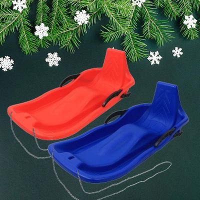 Children's Sledges, Winter Tandem Sledges, Sledges with Pull Ropes, Plastic High Back Sledges, Double Handled Sledges, Thickened Wear-Resistant Sledges