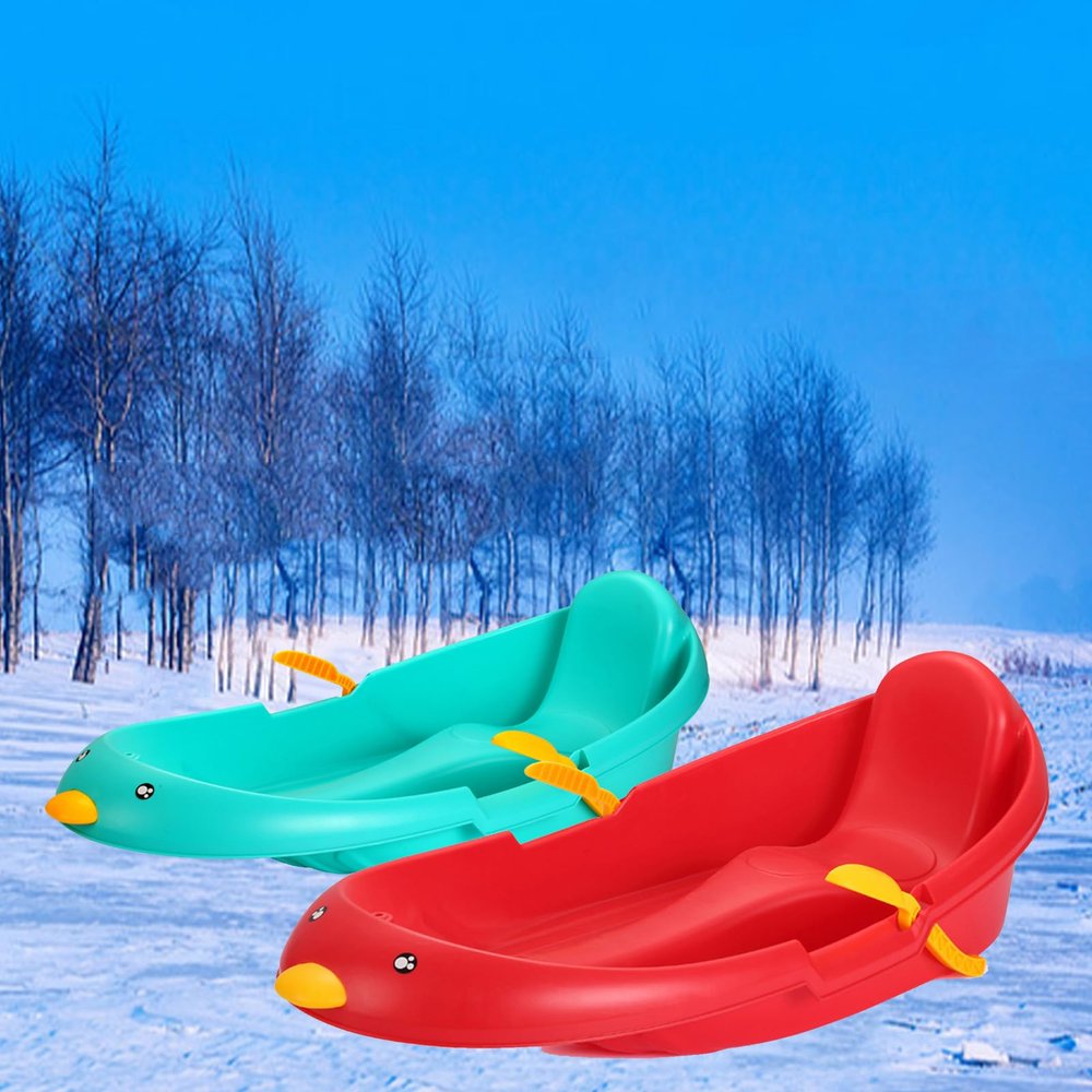 Children's Skis, Frost-Resistant and Wear-Resistant Sledges, Adult Sledges with Backrests, Thickened Plastic Sledges, Winter Sledges