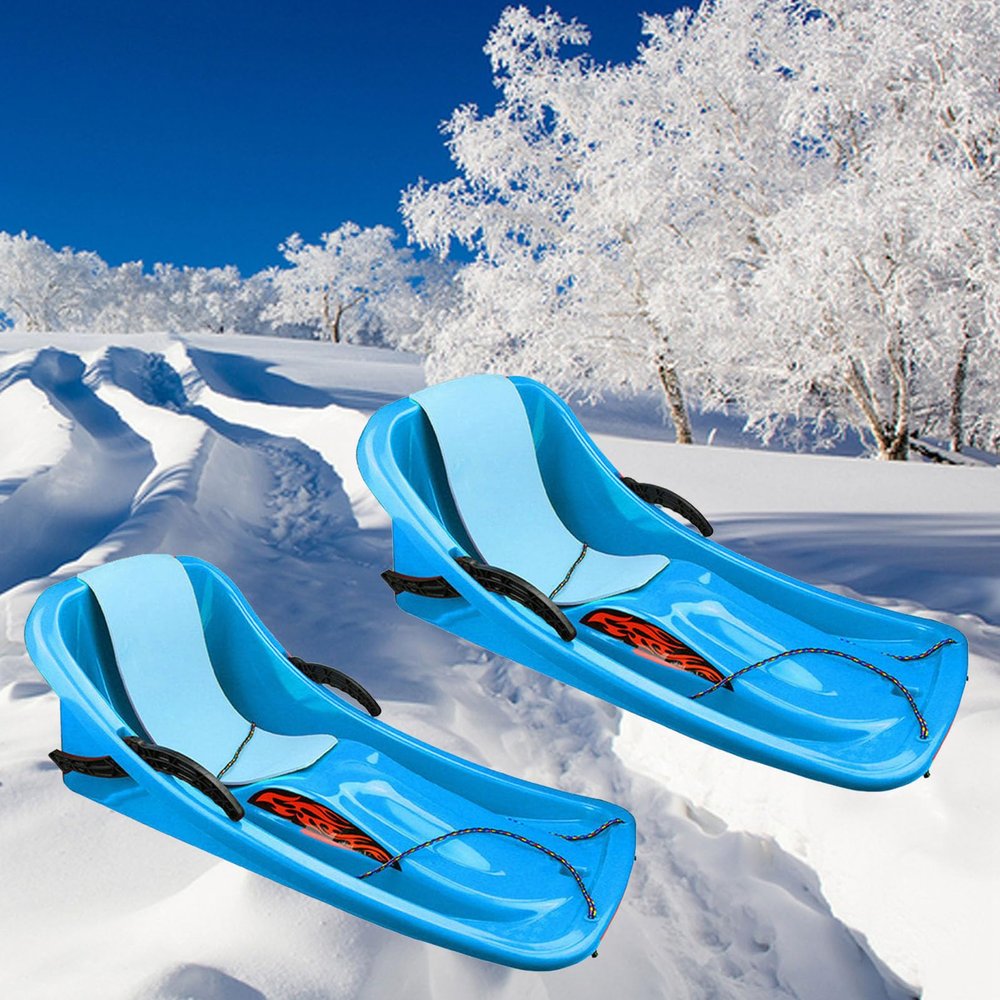 Double-Handled Children's Sledges, Frost-Resistant Wear Sledges, Two-Person Thickened Sledges, Sledges with Pull Ropes, Winter Plastic Sledges