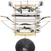 Sword Holder Sword Display Wall Mount Wood Katana Stand 6-Tier Samurai Display Rack, Wand Holder Sword Wall Hanger for Katana Sword Flute Fishing Rods Lightsaber Stand view 1