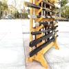 Sword Holder Sword Rack 4/5/6/8-Layer Katana Hanger, Floor Standing Display Sword Stand - Wooden Vertical Martial Arts Sword Stands Fishing Rod Holder for Support All Sword view 4