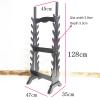 SUYUDD Katana Holder Multi-Layer Floor Sword Display Stand, 16/18/20/24 Tier Wood Sword Hanger Sword Rack Lightsaber Stand, Classic Hollow Katana Holder, Flute, Fishing Rod, Light Tube Stands, Black view 2
