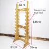 Katana Holder Multi-Layer Floor Sword Display Stand, 16/18/20/24 Tier Wood Sword Hanger Sword Rack Lightsaber Stand, Classic Hollow Katana Holder, Flute, Fishing Rod, Light Tube Stands view 2