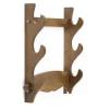Wall Mount Sword Holder Display Stand, Wood Sword Holder Rack for Martial Arts Axe, Knife, Dagger, Lightsaber and Fishing Rod Holder Etc view 1