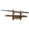 SUYUDD Wall Mount Sword Holder Display Stand, Wood Sword Holder Rack for Martial Arts Axe, Knife, Dagger, Lightsaber and Fishing Rod Holder Etc, 2 Layer view 2