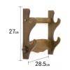 SUYUDD Wall Mount Sword Holder Display Stand, Wood Sword Holder Rack for Martial Arts Axe, Knife, Dagger, Lightsaber and Fishing Rod Holder Etc, 2 Layer view 3