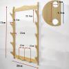 Sword Holder Sword Display Wall Mount Wood Katana Stand 6-Tier Samurai Display Rack, Wand Holder Sword Wall Hanger for Katana Sword Flute Fishing Rods Lightsaber Stand view 2