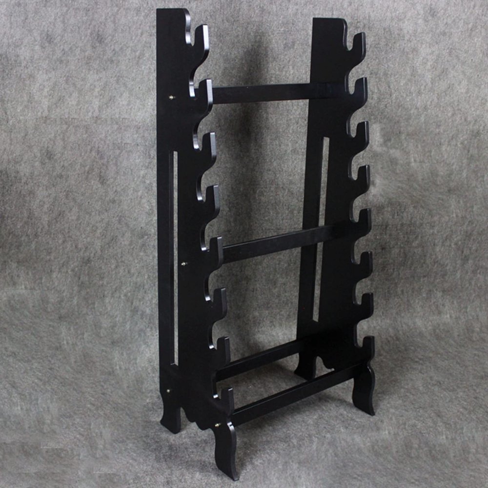 Sword Display Stand Holder, 6/8/10-floors Wooden Floor Standing Integrated Knife Rack, Large Adjustable Multilayer Holder Katana Stand for Storing Various Swords
