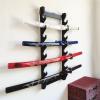 1-6 Tier Sword Holder Wall Mount Samurai Sword Stand Display Katana Wall Hanger Sword Racks, Martial Art Sword Stands - Wooden Multilayer Floor Standing Sword Hanger view 3