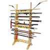 Katana Holder Multi-Layer Floor Sword Display Stand, 16/18/20/24 Tier Wood Sword Hanger Sword Rack Lightsaber Stand, Classic Hollow Katana Holder, Flute, Fishing Rod, Light Tube Stands view 1