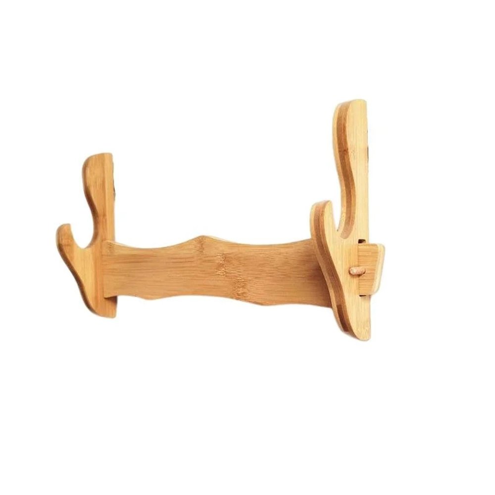 SUYUDD Wall Mount Sword Stand Wooden, Katana Samurai Sword Display Rack Hanger Sword Holder for Katana Wakizashi Sword Flute Fishing Rods
