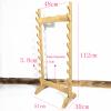 SUYUDD 16/24 Tier Sword Holder Stand, Double Side Wooden Katana Display Stand Samurai Sword Stand Display Rack Katana Stands Sword Hanger for Wakizashi and Standard Swords, 9 view 2