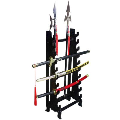 SUYUDD Sword Stand Hanger Katana Holder | Samurai Sword Holder Display Rack, 10-Ply Solid Wood Floor Standing Knife Holder, Fishing Rod Holder - Saving Place, Can Set All Kinds Of Swords, 2 Holes