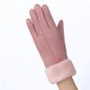 DAMAJI Thermal Winter Gloves for Women Cold Weather Touchscreen Soft Lining Suede Gloves for Ladies Sports Driving (Pink) view 1