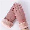 DAMAJI Thermal Winter Gloves for Women Cold Weather Touchscreen Soft Lining Suede Gloves for Ladies Sports Driving (Pink) view 2