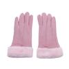 DAMAJI Thermal Winter Gloves for Women Cold Weather Touchscreen Soft Lining Suede Gloves for Ladies Sports Driving (Pink) view 4