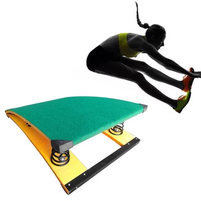 Adult Gymnastics Springboard, Home Gym Beginner Spring Board, Heavy Duty Vault Equipment with 4 Springs, Indoor Outdoor Springboards - Load 80 Kg