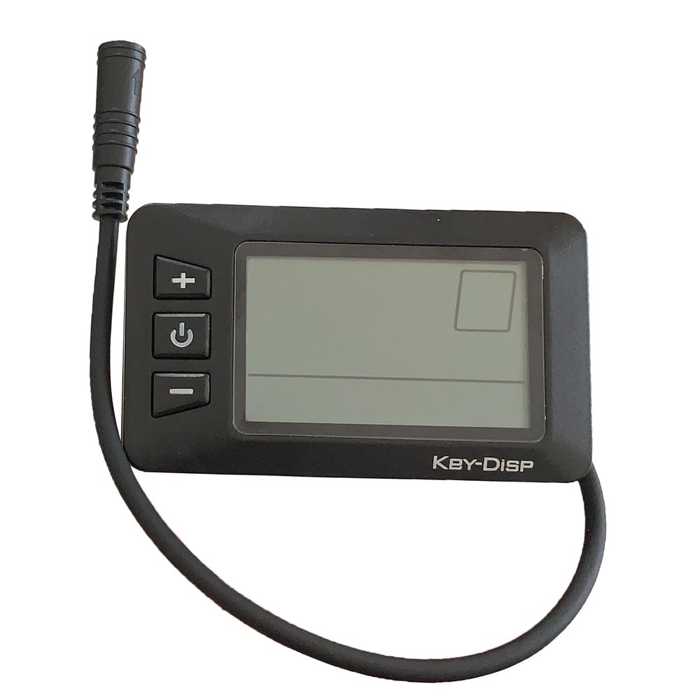 Ebike Bicycle LCD Display Meter 24V 36V 48V Key-Disp KD21C Electric Bike Cycling Computer Conversion Kit 0.9in/22.2mm E-Bike Handlebar with UART Communication Protocol (5 pin Female)