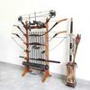 SUYUDD Large Sword Stand Holder | Samurai Wooden Floor Standing Knife Holder, Vertical Stable Placement and Easy Installation Hanger Display Katana Stand Multilayer Frame, 4/5/6/8-Layers view 2