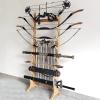 SUYUDD Large Sword Stand Holder | Samurai Wooden Floor Standing Knife Holder, Vertical Stable Placement and Easy Installation Hanger Display Katana Stand Multilayer Frame, 4/5/6/8-Layers view 3