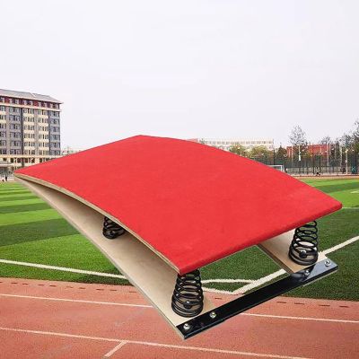 Thickened Gymnastics Springboard with Steel Spring & Anti-Skid Jump Pad for Adults Kids Teen, Hardwood Curved Springboard for School Home Gym (Size : 2 Springs 40X80X17cm) ()